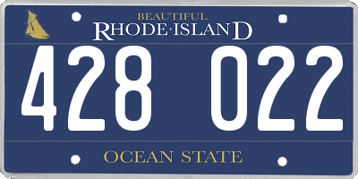 RI license plate 428022
