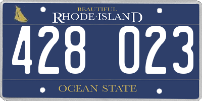 RI license plate 428023