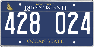 RI license plate 428024