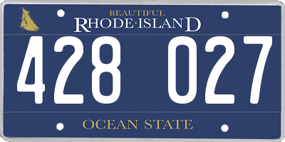 RI license plate 428027