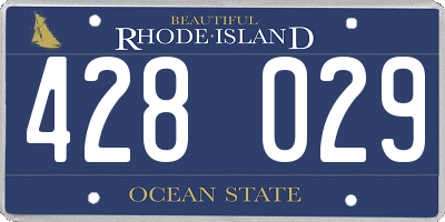 RI license plate 428029