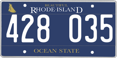 RI license plate 428035