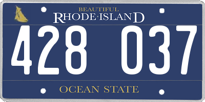 RI license plate 428037