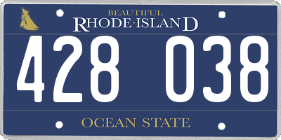RI license plate 428038