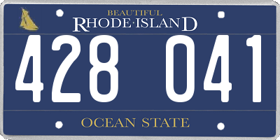 RI license plate 428041