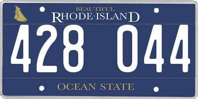 RI license plate 428044