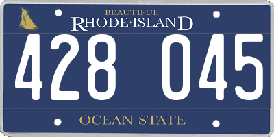 RI license plate 428045