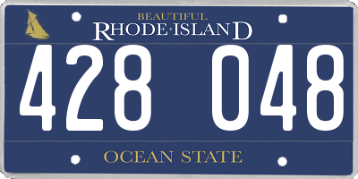 RI license plate 428048