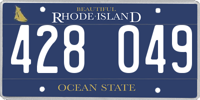 RI license plate 428049