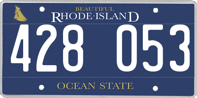 RI license plate 428053