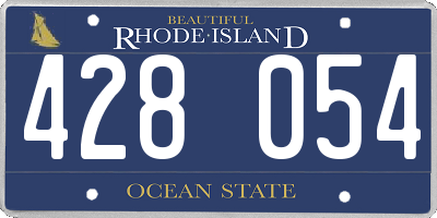 RI license plate 428054