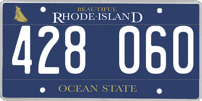 RI license plate 428060