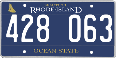 RI license plate 428063