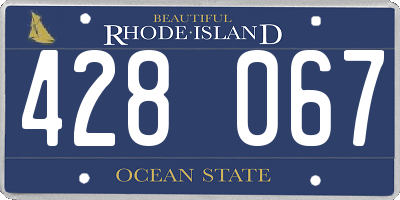 RI license plate 428067