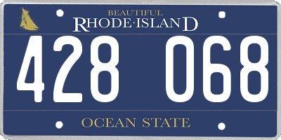 RI license plate 428068
