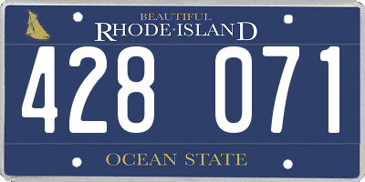 RI license plate 428071