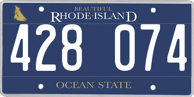 RI license plate 428074