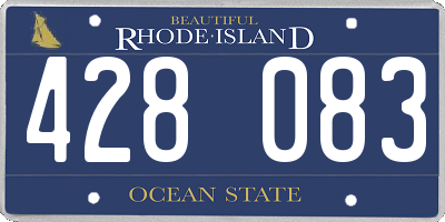 RI license plate 428083