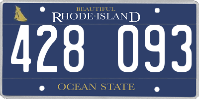 RI license plate 428093