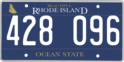 RI license plate 428096