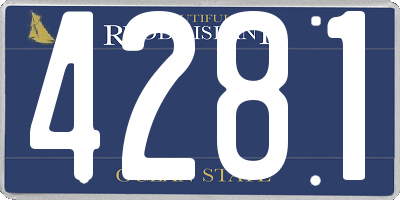 RI license plate 4281
