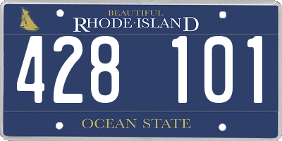 RI license plate 428101