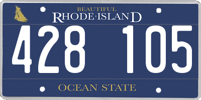 RI license plate 428105