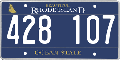 RI license plate 428107