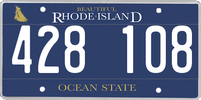 RI license plate 428108