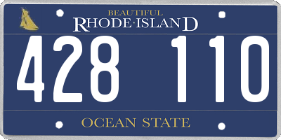 RI license plate 428110