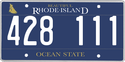 RI license plate 428111