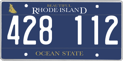 RI license plate 428112