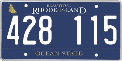 RI license plate 428115