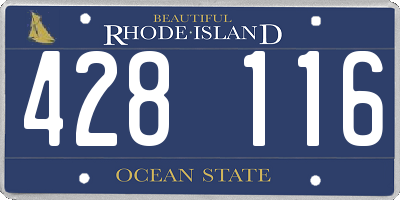 RI license plate 428116