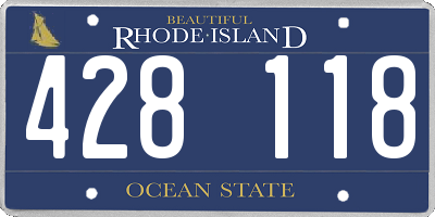 RI license plate 428118