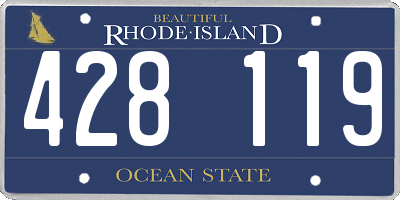 RI license plate 428119
