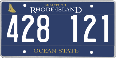RI license plate 428121