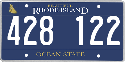 RI license plate 428122