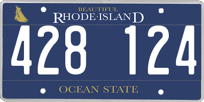 RI license plate 428124