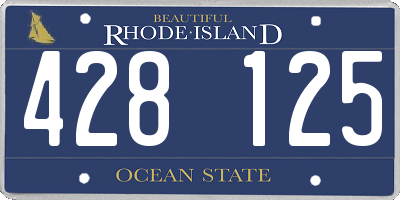 RI license plate 428125