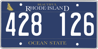 RI license plate 428126
