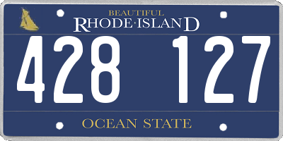 RI license plate 428127