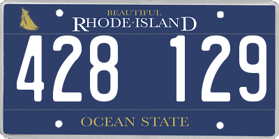 RI license plate 428129