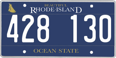 RI license plate 428130
