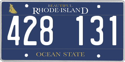 RI license plate 428131