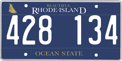 RI license plate 428134