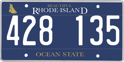 RI license plate 428135