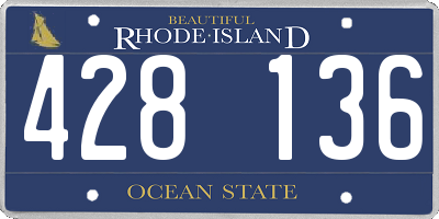 RI license plate 428136