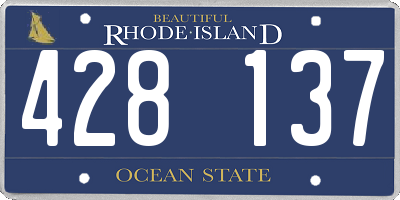 RI license plate 428137