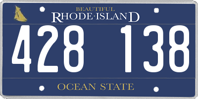 RI license plate 428138